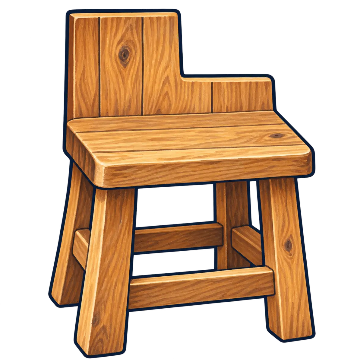 Utah state silhouette transformed into stool